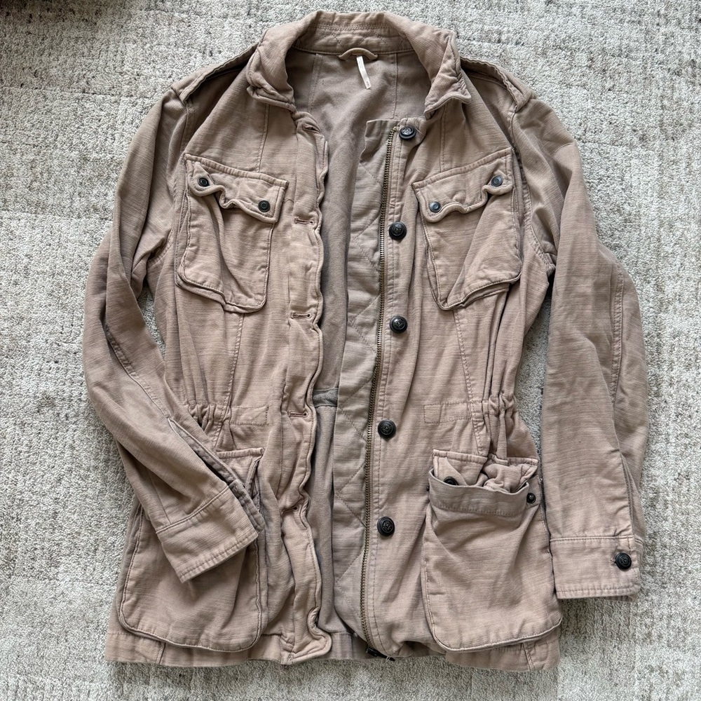 Free People Mauve Utility Jacket